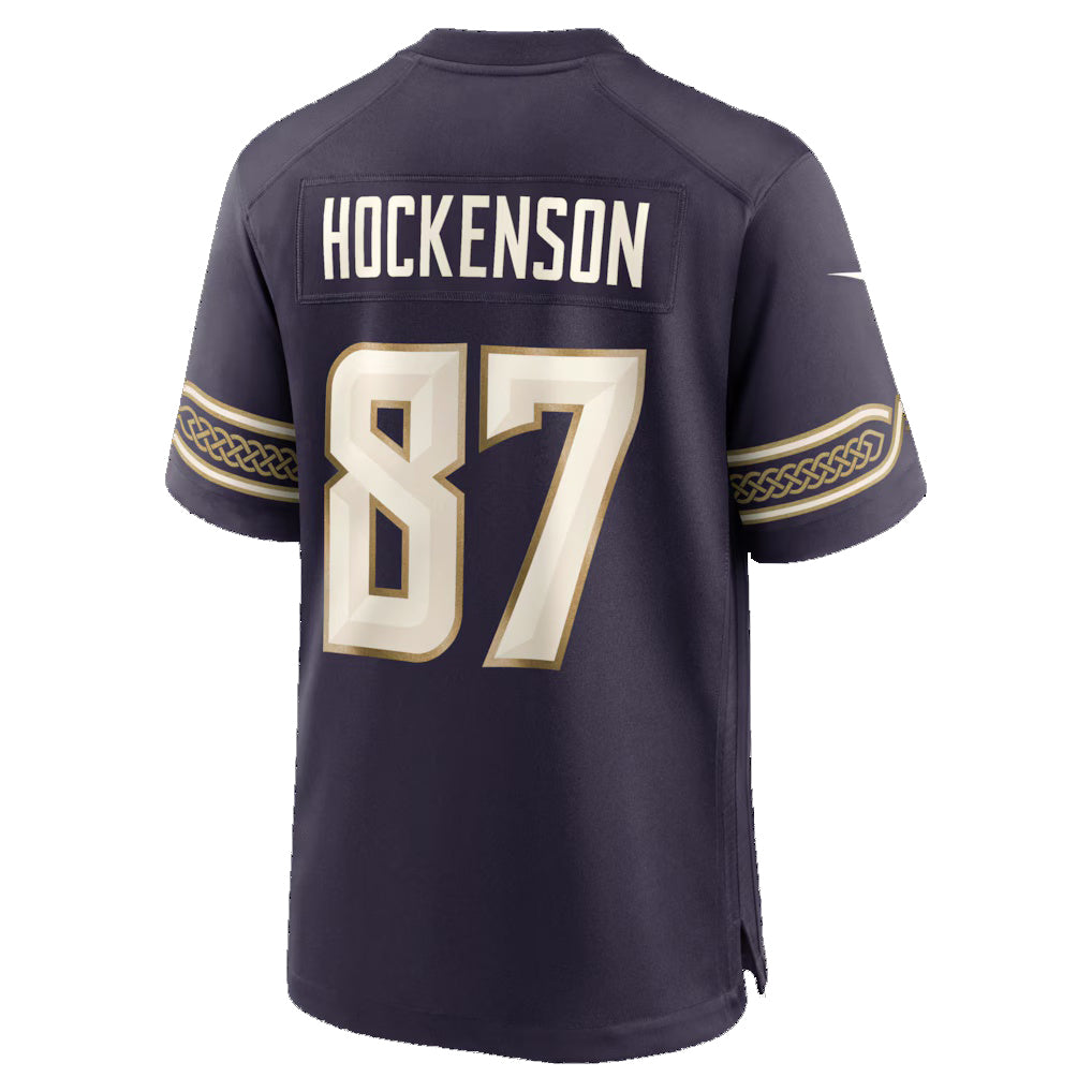 MN.Vikings #87 T.J. Hockenson Purple 2026 Rivalries Collection Game Jersey Tomch
