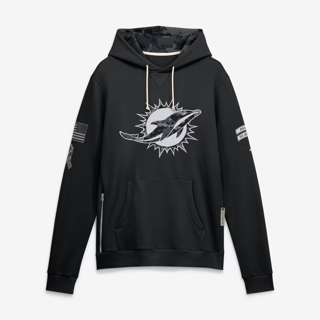 M.Dolphins 2026 Salute To Service Club Pullover Hoodie Cheap sale Birthday and Christmas gifts Stitched American Jersey TOMCH