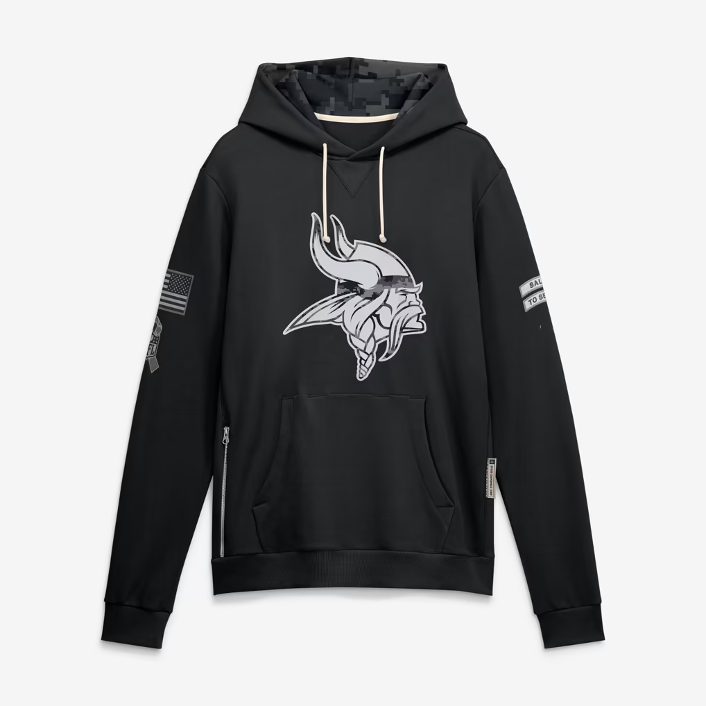 M.Vikings 2026 Salute To Service Club Pullover Hoodie Cheap sale Birthday and Christmas gifts Stitched American Football jersey Tomch