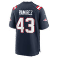 NE.Patriots #43 Jose Ramirez Navy Team Game Football jersey Tomch