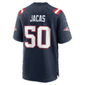 NE.Patriots #50 Gabe Jacas Navy Team Game Football jersey Tomch