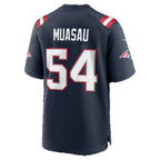 NE.Patriots #54 Darius Muasau Navy Team Game Football jersey Tomch