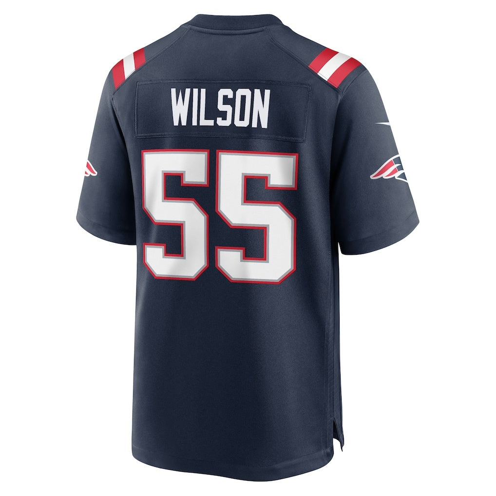 NE.Patriots #55 Jared Wilson Navy Team Game Jersey Tomch