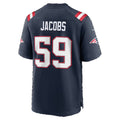 NE.Patriots #59 Khalil Jacobs Navy Team Game Football jersey Tomch