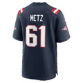 NE.Patriots #61 Lorenz Metz Navy Team Game Football jersey Tomch