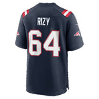 NE.Patriots #64 Jacob Rizy Navy Team Game Football jersey Tomch