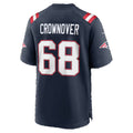 NE.Patriots #68 Dametrious Crownover Navy Team Game Football jersey Tomch
