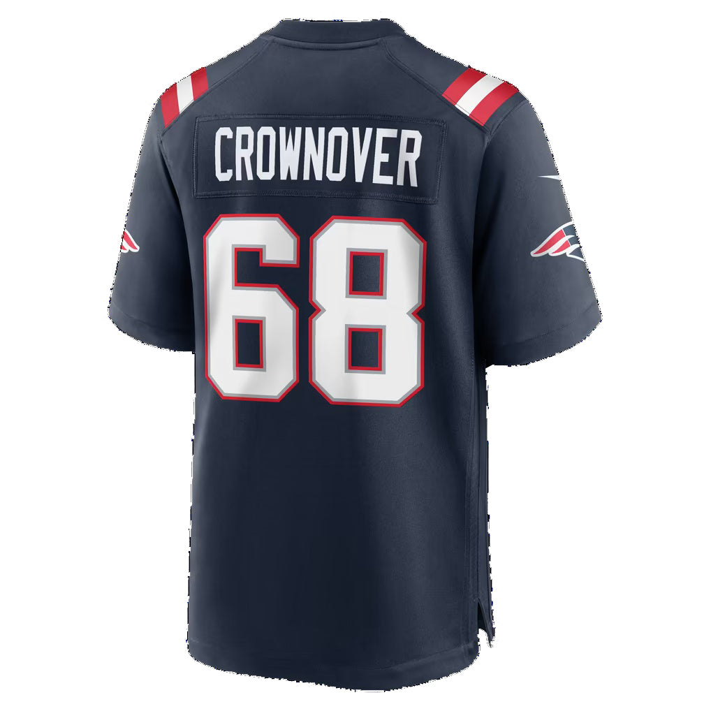 NE.Patriots #68 Dametrious Crownover Navy Team Game Football jersey Tomch