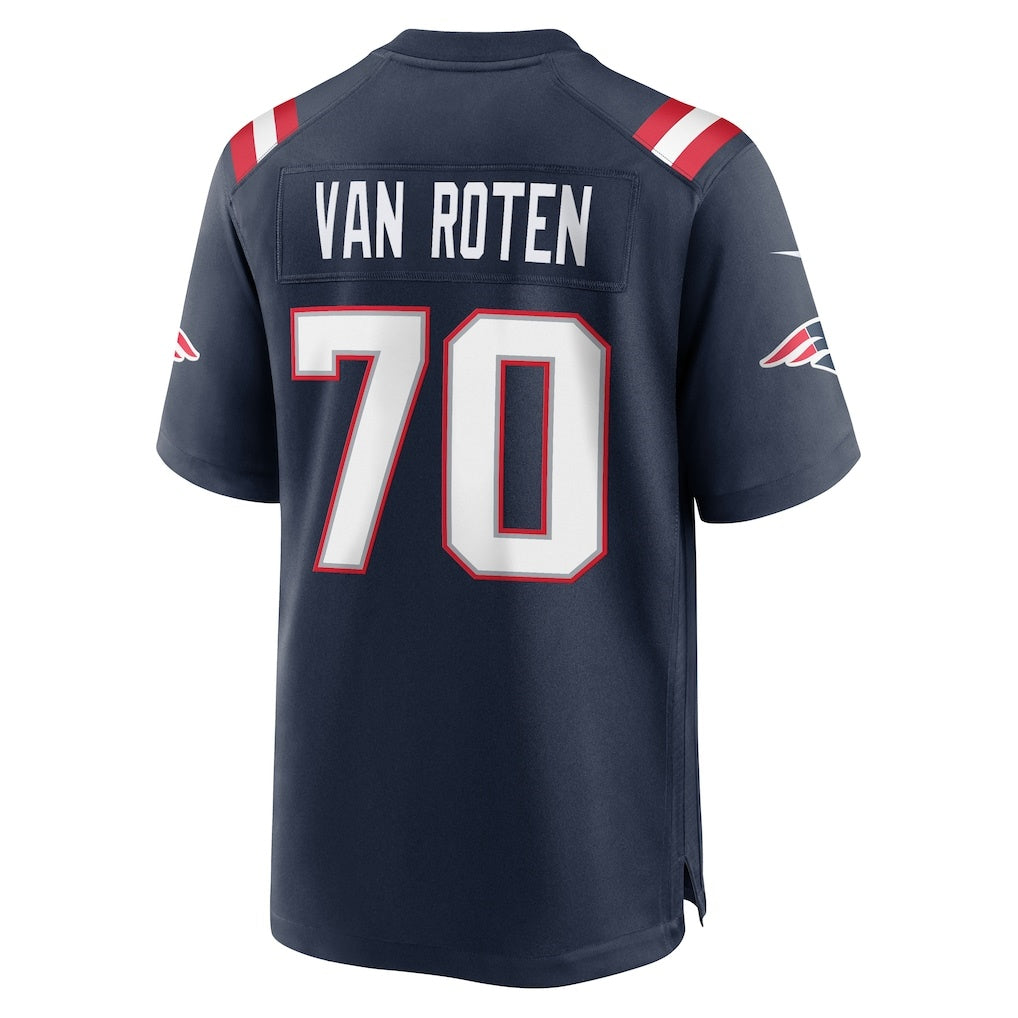 NE.Patriots #70 Greg Van Roten Navy Team Game Jersey Tomch