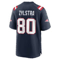 NE.Patriots #80 Shane Zylstra Navy Team Game Football jersey Tomch