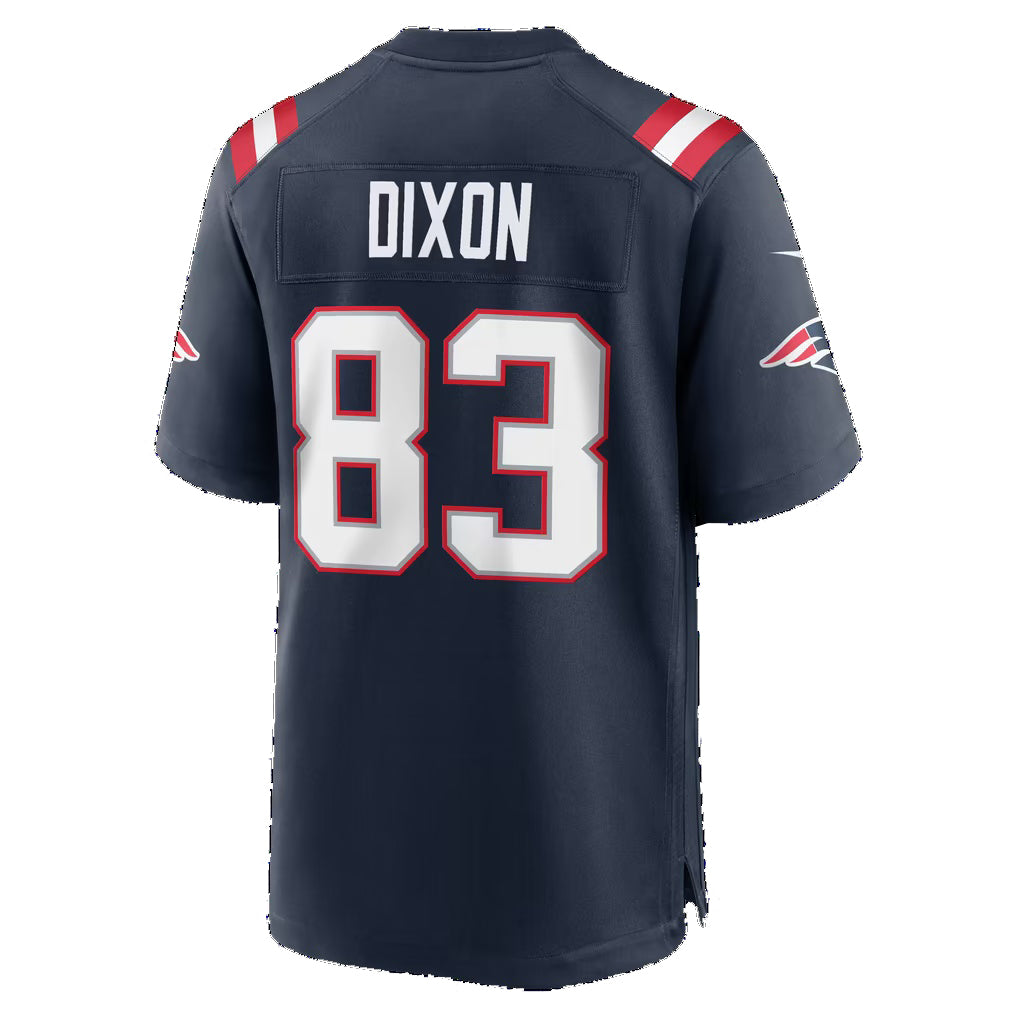 NE.Patriots #83 Kyle Dixon Navy Team Game Football jersey Tomch