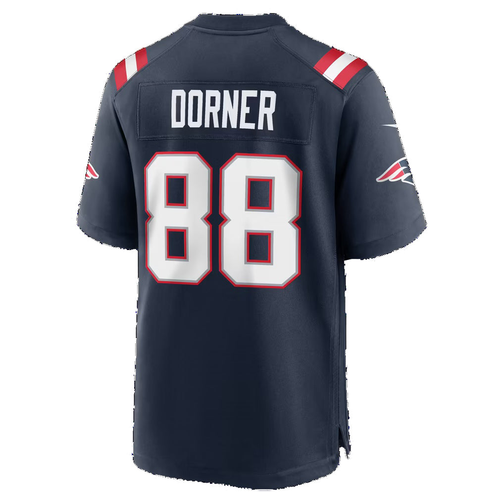 NE.Patriots #88 Cameron Dorner Navy Team Game Football jersey Tomch