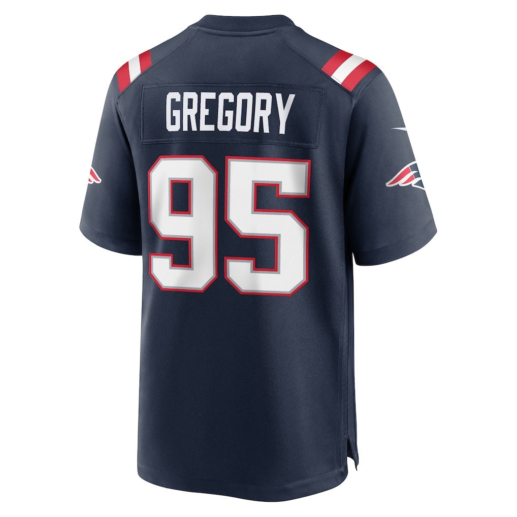 NE.Patriots #95 Eric Gregory Navy Team Game Jersey Tomch