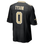 NO.Saints #0 Jordyn Tyson Black 60th Season Patch Game Football jersey Tomch