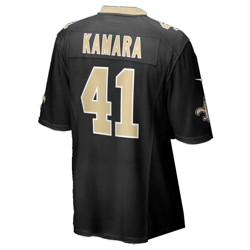 NO.Saints #41 Alvin Kamara Black Team 60th Season Game Football jersey Tomch