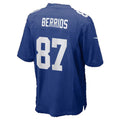 NY.Giants #87 Braxton Berrios Royal Team Game Football jersey Tomch