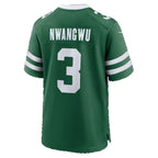 NY.Jets #3 Kene Nwangwu Legacy Green Team Game Football jersey Tomch