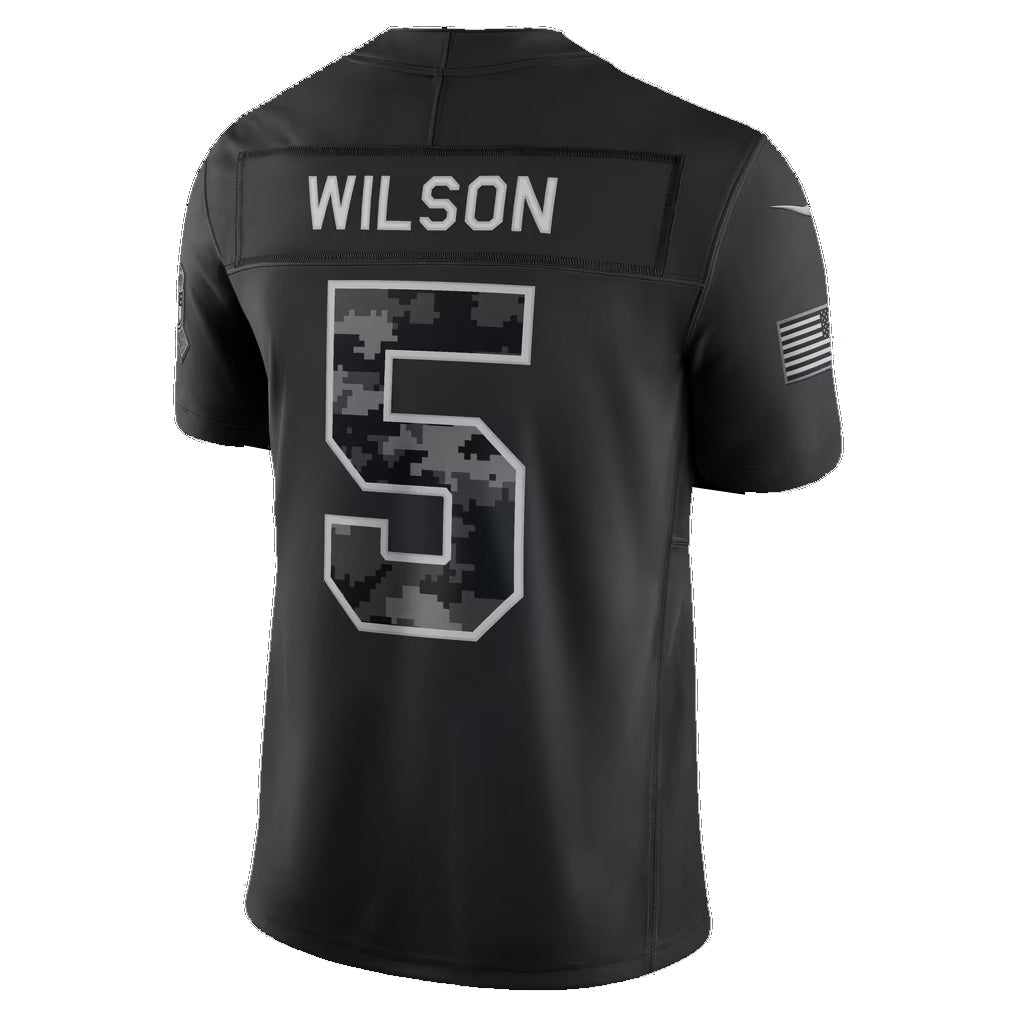 NY.Jets #5 Garrett Wilson Black 2026 Salute to Service Stitched Limited Football jersey Tomch