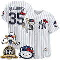 New York Yankees #35 Cody Bellinger Stripes White Tomch Meow KT 2026 Vapor Limited All Stitched Jersey