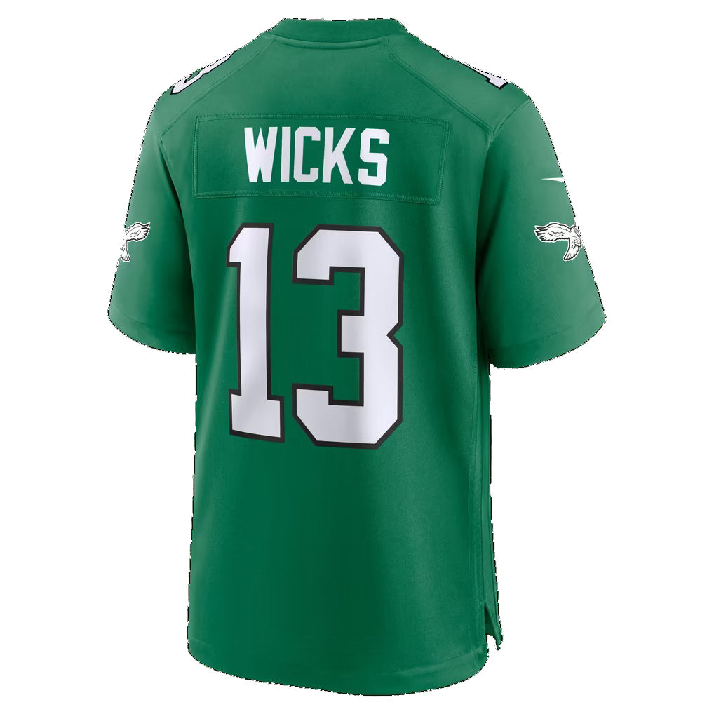 P.Eagles #13 Dontayvion Wicks Kelly Green Alternate Game Football jersey Tomch