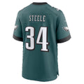 P.Eagles #34 Carson Steele Midnight Green Team Game Football jersey Tomch