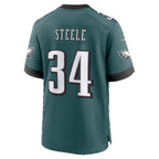 P.Eagles #34 Carson Steele Midnight Green Team Game Football jersey Tomch