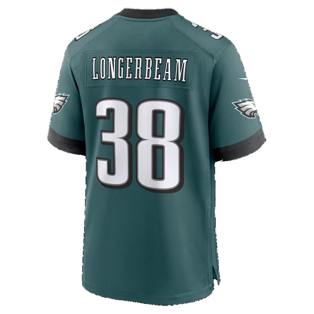 P.Eagles #38 Robert Longerbeam Midnight Green Team Game Football jersey Tomch