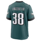 P.Eagles #38 Robert Longerbeam Midnight Green Team Game Football jersey Tomch