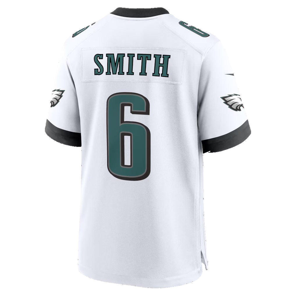 P.Eagles #6 DeVonta Smith White Game Jersey Tomch