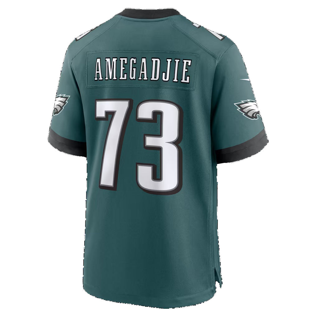 P.Eagles #73 Kiran Amegadjie Midnight Green Team Game Football jersey Tomch