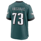 P.Eagles #73 Kiran Amegadjie Midnight Green Team Game Football jersey Tomch