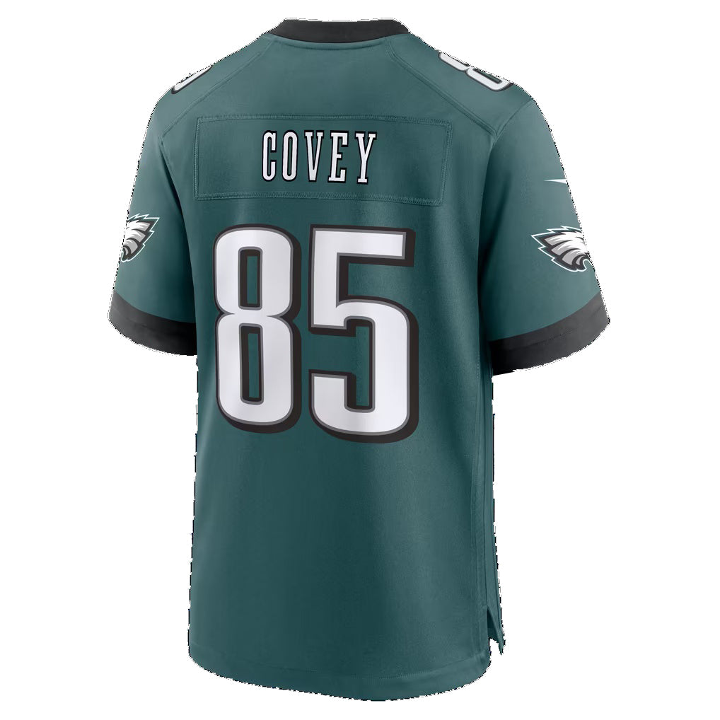 P.Eagles #85 Britain Covey Midnight Green Tomch Team Game Jersey