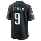 P.Eagles #9 Makai Lemon Black Alternate Game Football jersey Tomch