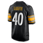 P.Steelers #40 Doneiko Slaughter Black Team Game Football jersey Tomch