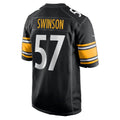 P.Steelers #57 Bradyn Swinson Black Team Game Football jersey Tomch