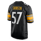 P.Steelers #57 Bradyn Swinson Black Team Game Football jersey Tomch