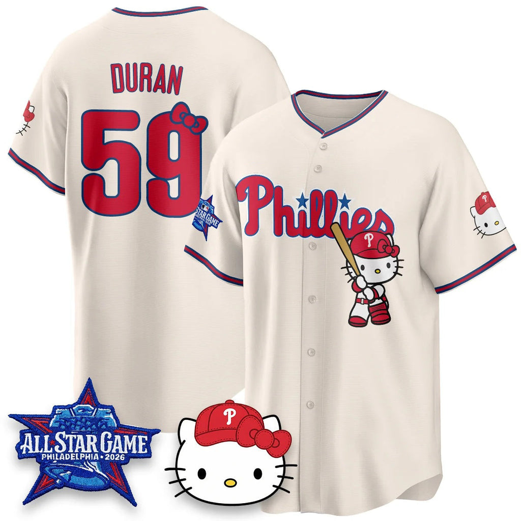 Philadelphia Phillies #59 Jhoan Duran Cream Tomch Meow KT Vapor Limited V2 Stitched Jersey