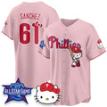 Philadelphia Phillies #61 Cristopher S¨¢nchez Pink Tomch Meow KT Vapor Limited V2 Stitched Jersey