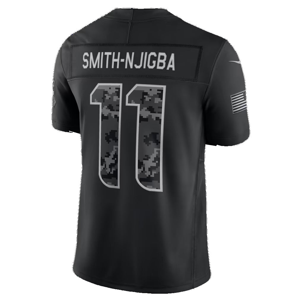 S.Seahawks #11 Jaxon Smith-Njigba Black 2026 Salute to Service Stitched Limited Football jersey Tomch