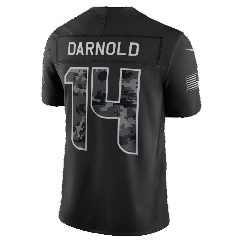 S.Seahawks #14 Sam Darnold Black 2026 Salute to Service Stitched Limited Football jersey Tomch