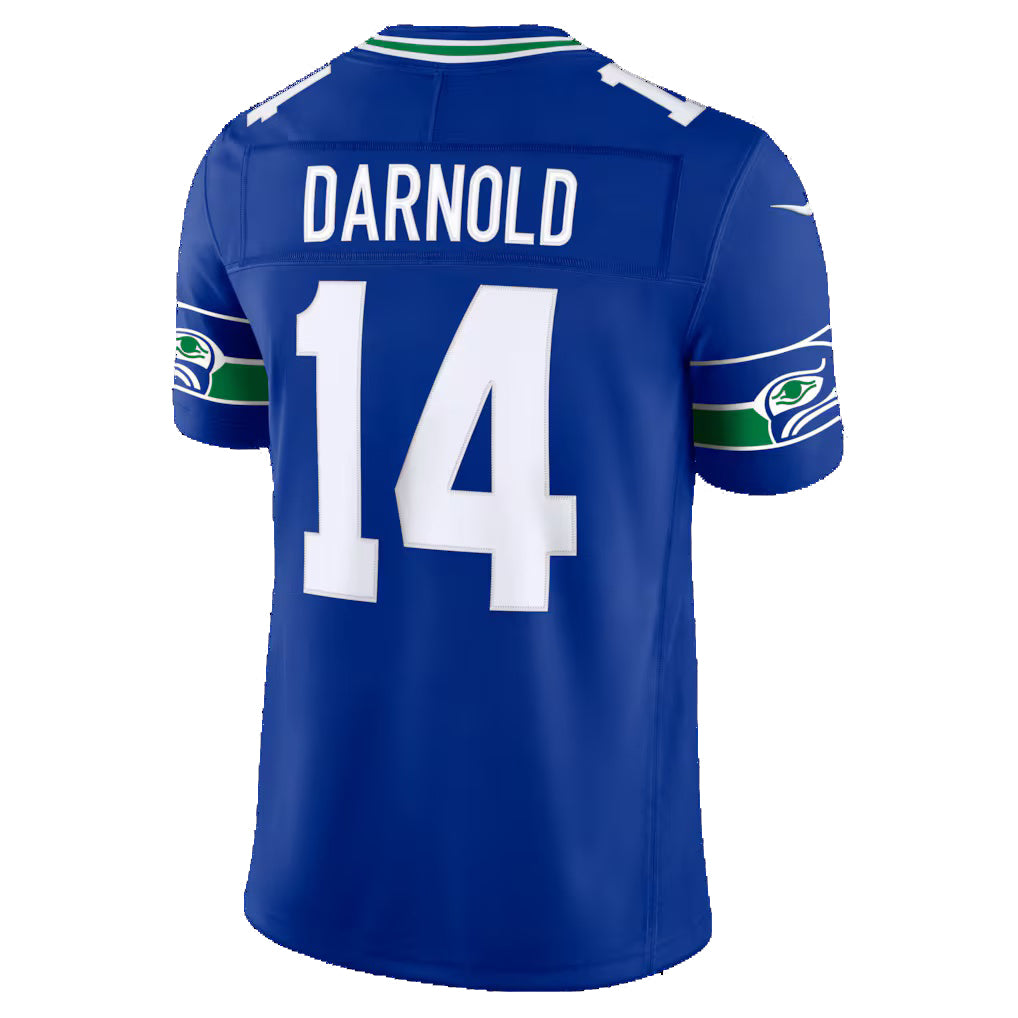 S.Seahawks #14 Sam Darnold Royal Alternate Vapor F.U.S.E. Stitched Limited Jersey Tomch