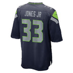 S.Seahawks #33 Velus Jones Jr. College Navy Team Game Football jersey Tomch