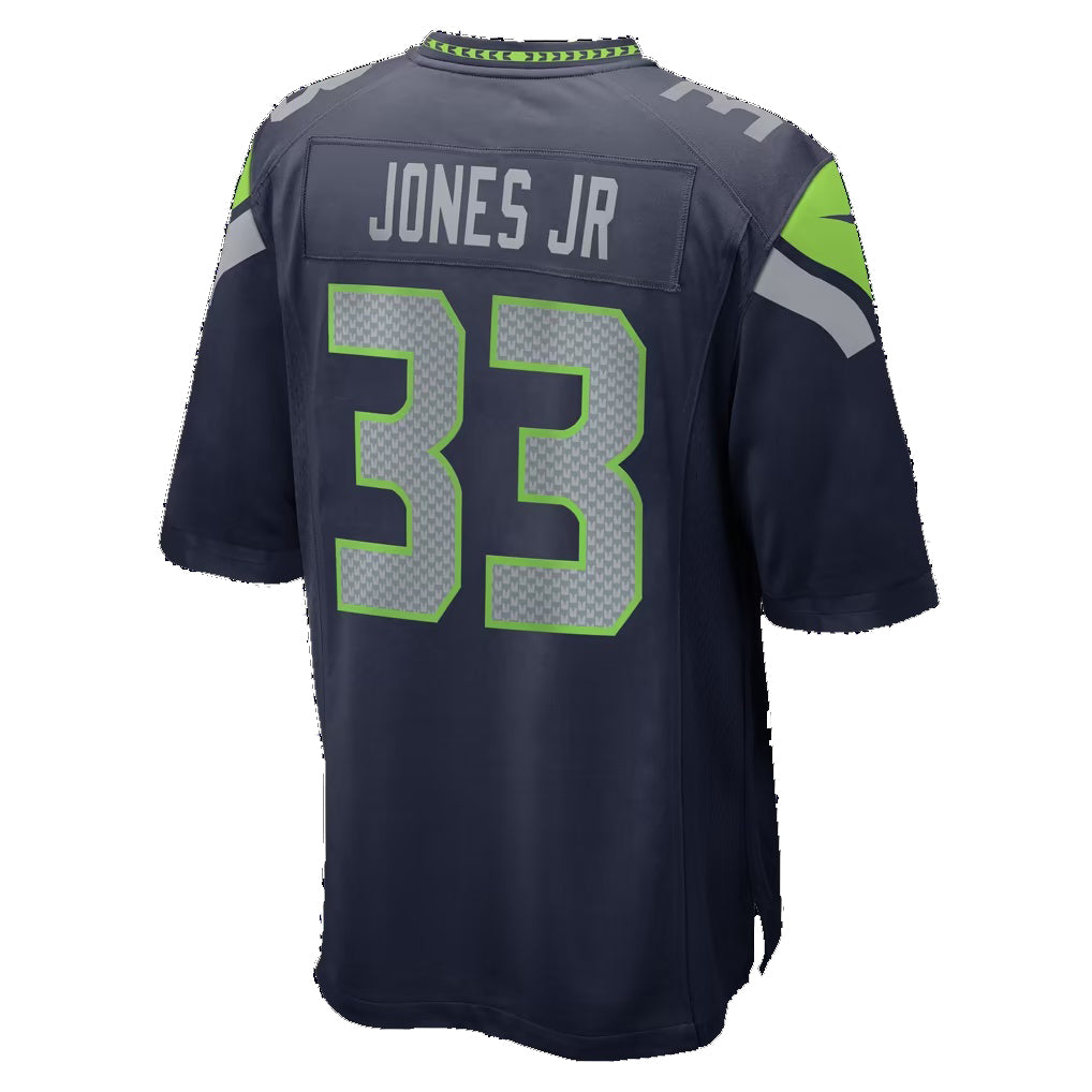 S.Seahawks #33 Velus Jones Jr. College Navy Team Game Football jersey Tomch