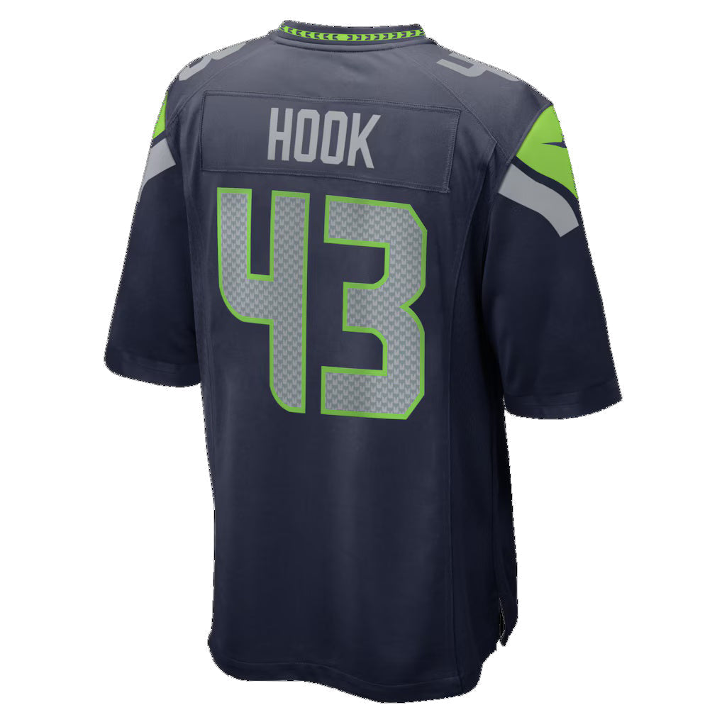S.Seahawks #43 Maxen Hook College Navy Team Game Jersey Tomch
