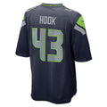S.Seahawks #43 Maxen Hook College Navy Team Game Jersey Tomch