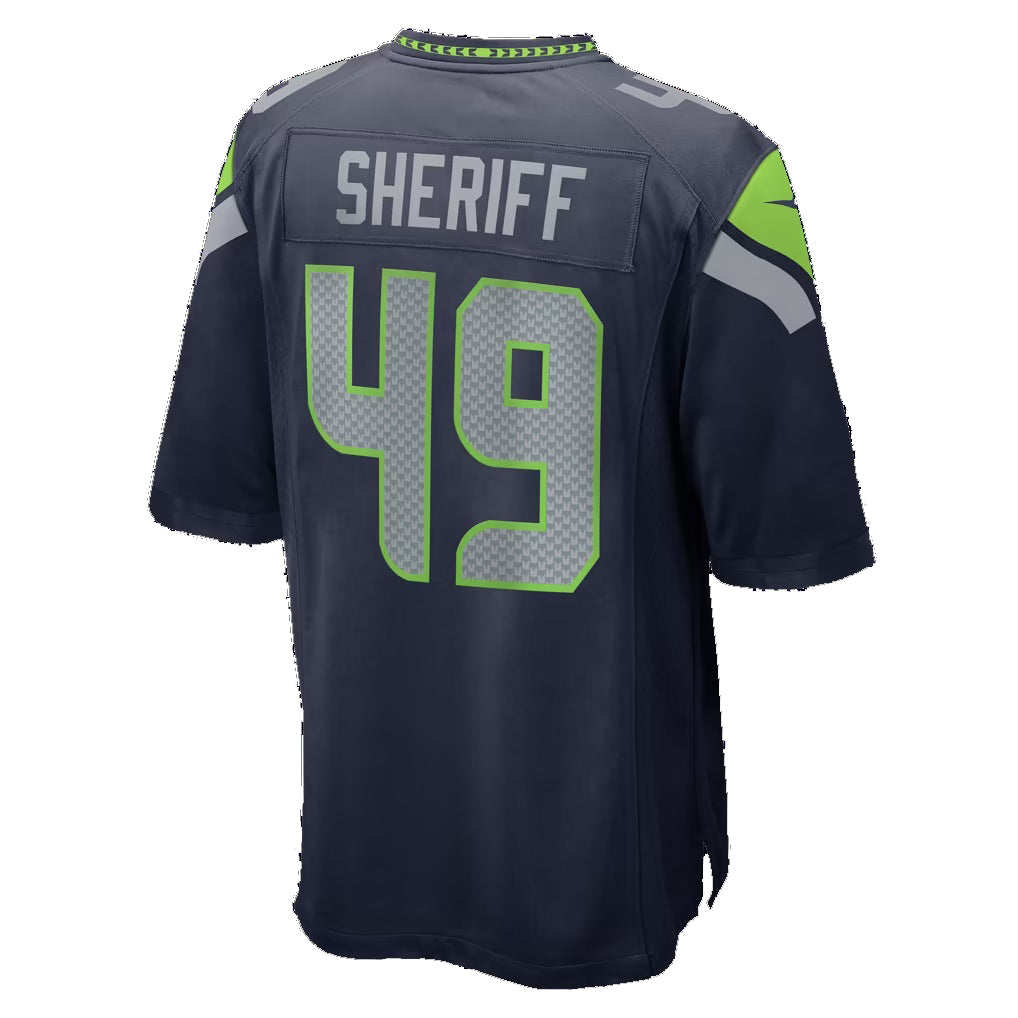 S.Seahawks #49 Jamie Sheriff College Navy Team Game Football jersey Tomch