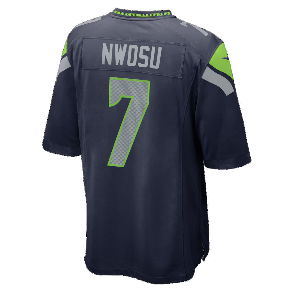 S.Seahawks #7 Uchenna Nwosu College Navy Team Game Jersey Tomch