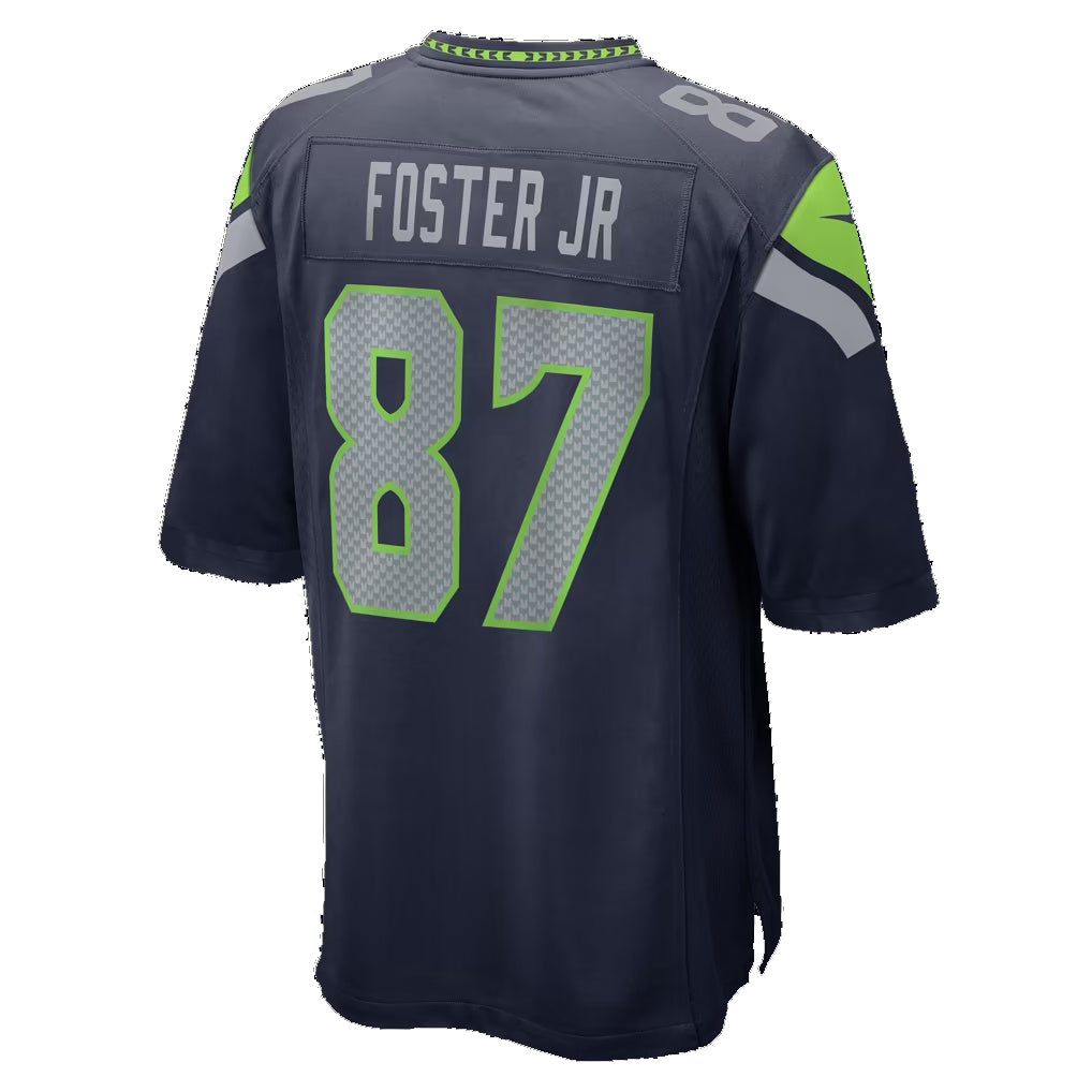 S.Seahawks #87 Montorie Foster Jr Navy Tomch Game Player Jersey