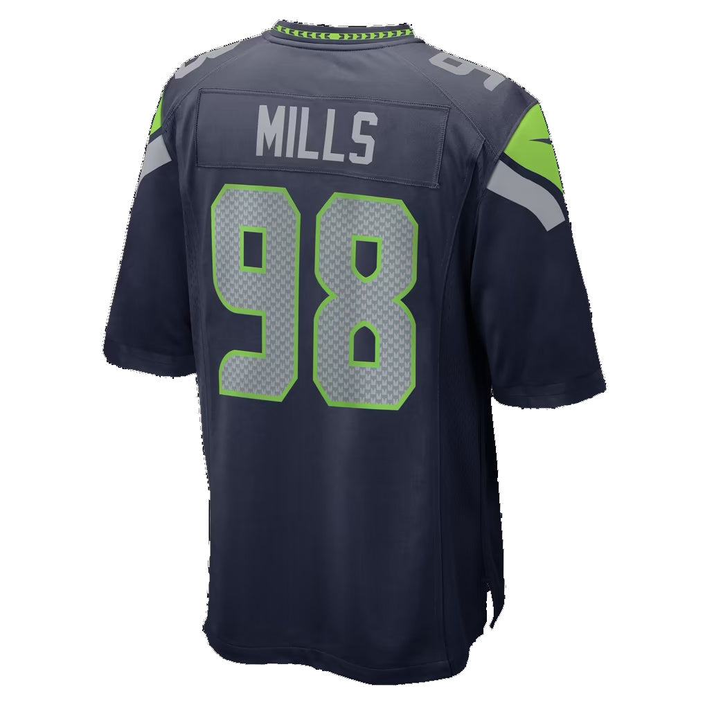 S.Seahawks #98 Rylie Mills College Navy Team Game Football jersey Tomch