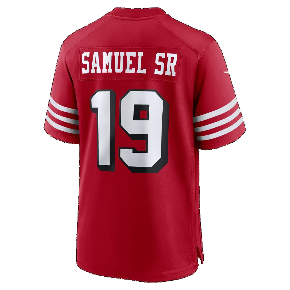 SF.49ers #19 Deebo Samuel Sr Scarlet Alternate Game Football jersey Tomch